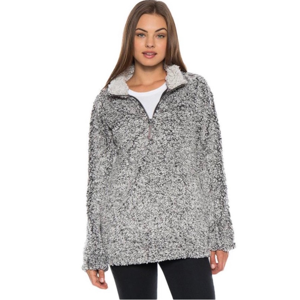 Dylan Los Angeles Grey Sherpa Pullover